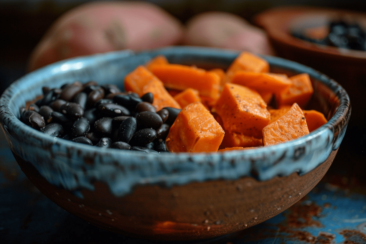 black bean sweet potato soup