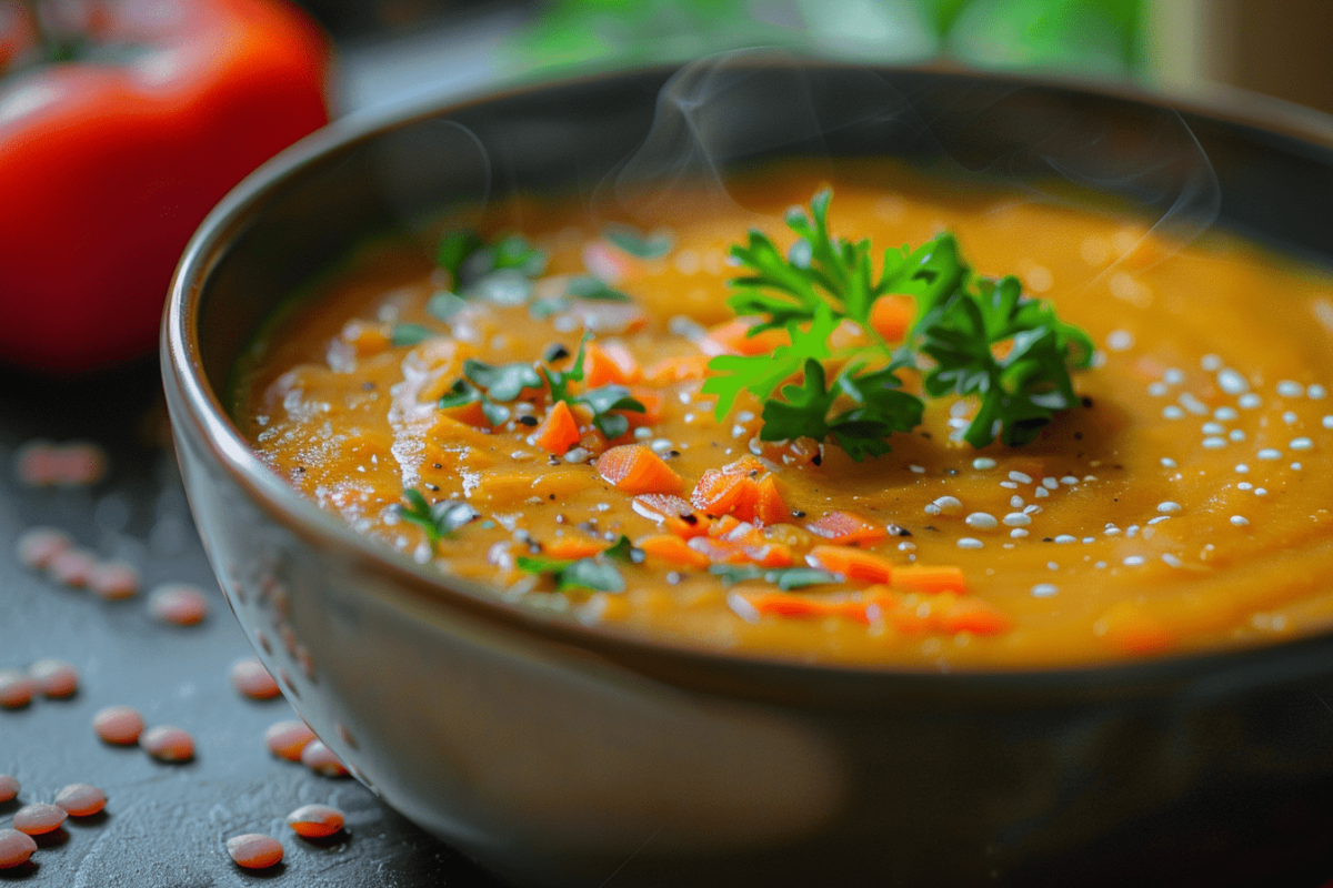 red lentil sweet potato soup